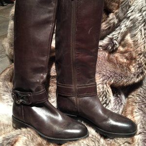 NWOT Arnold Churgin Leather Knee-high Boot